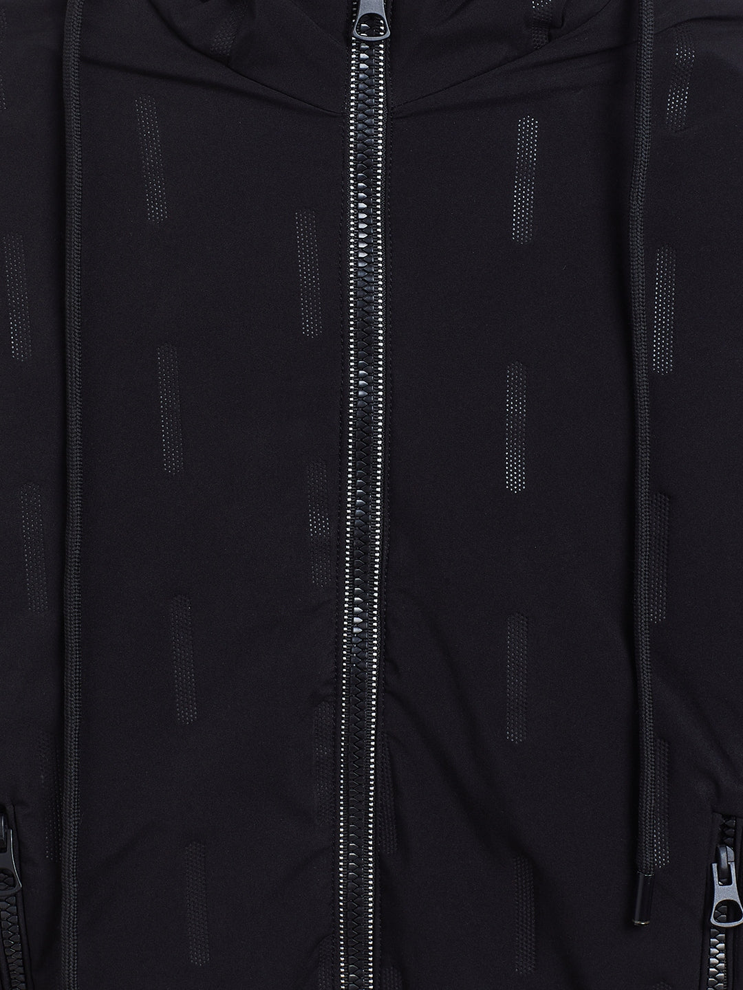 Black Printed Hooded Jacket - Boys Jacket