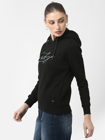  Black Typographic Sweatshirt