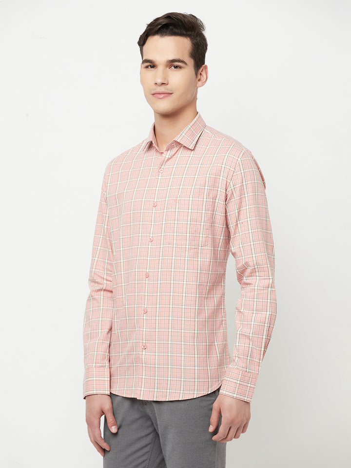 Pink Checked Shirt - Men Shirts