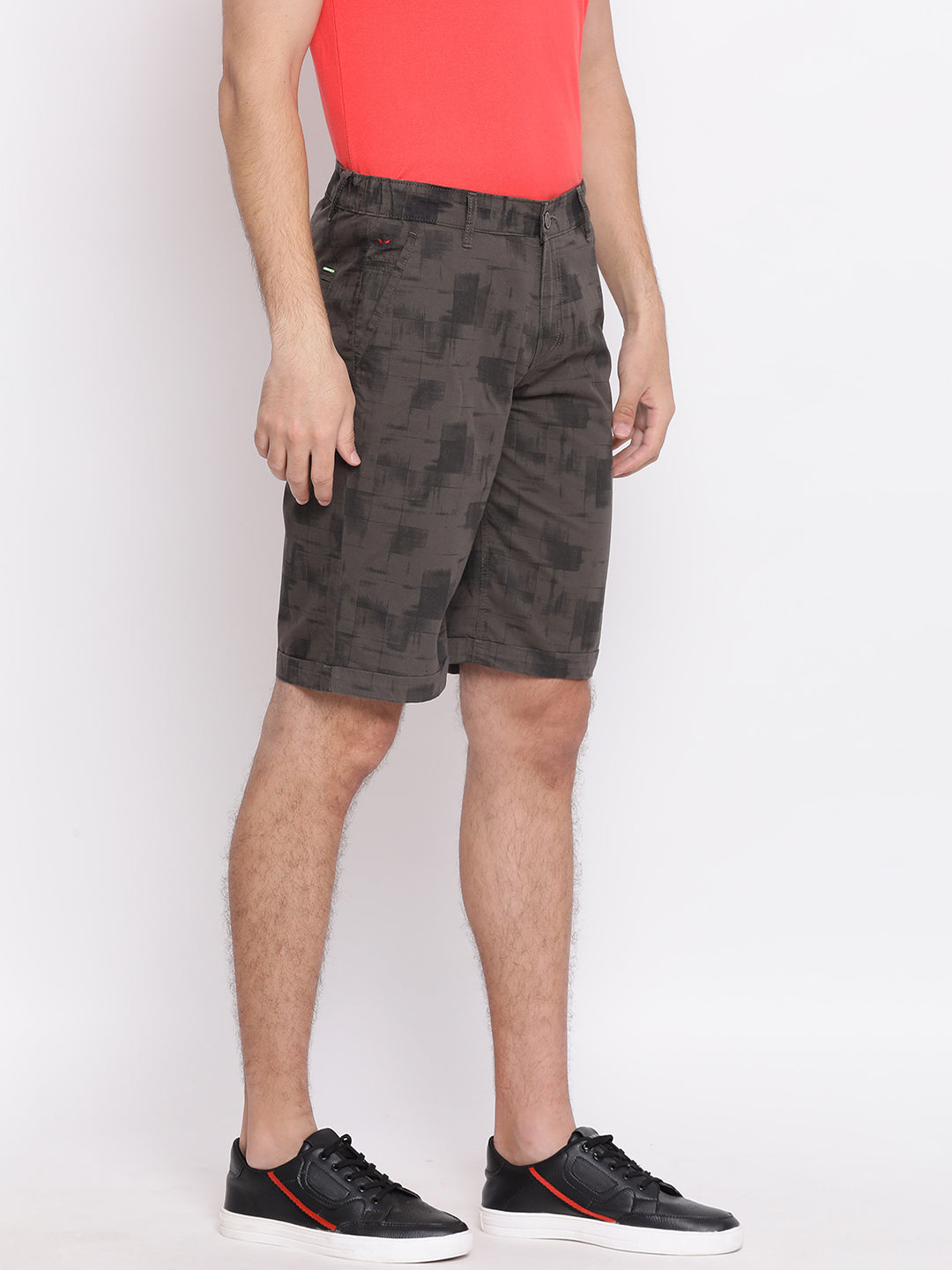 Grey Printed shorts - Men Shorts