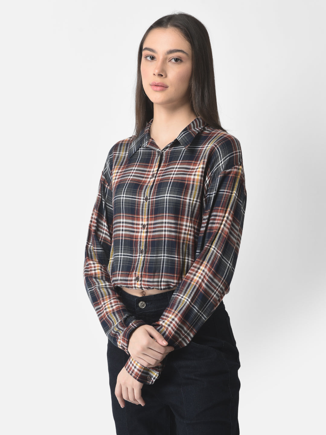  Checkered Crop Top