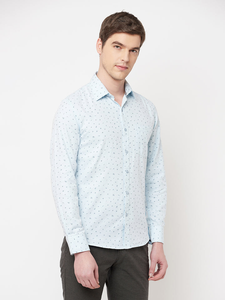 Blue Floral Shirt - Men Shirts