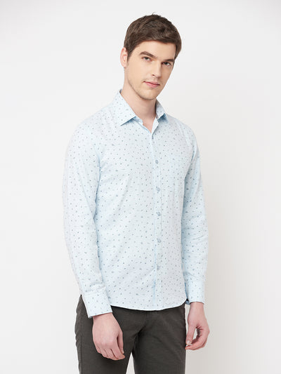 Blue Floral Shirt - Men Shirts