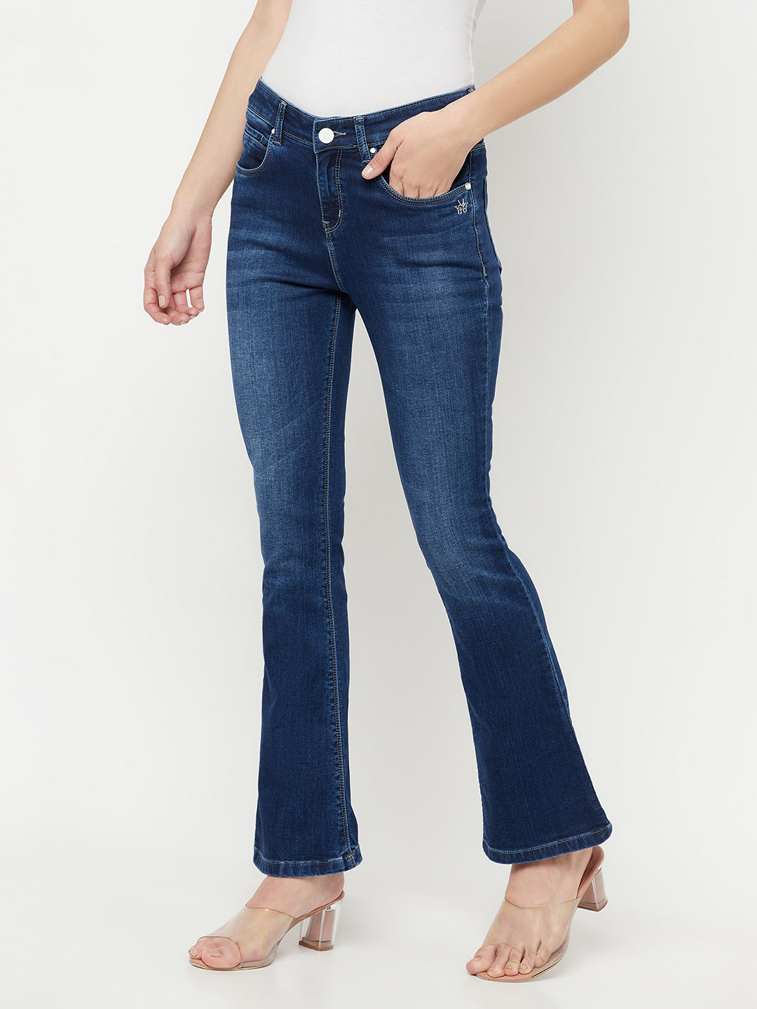 Blue Light Fade Bootcut Jeans - Women Jeans