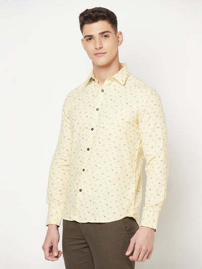 Yellow Floral Shirt - Men Shirts