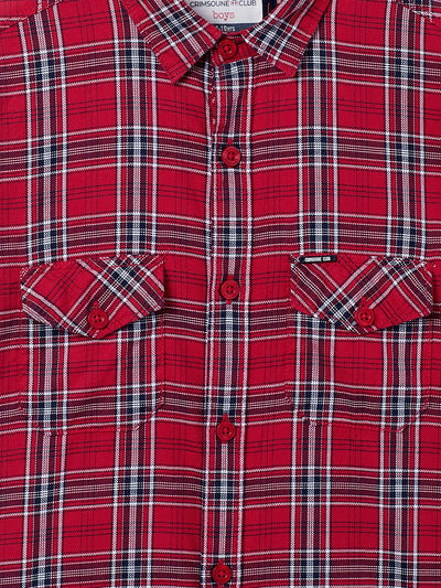 Red Checked Causal Shirt - Boys Shirts