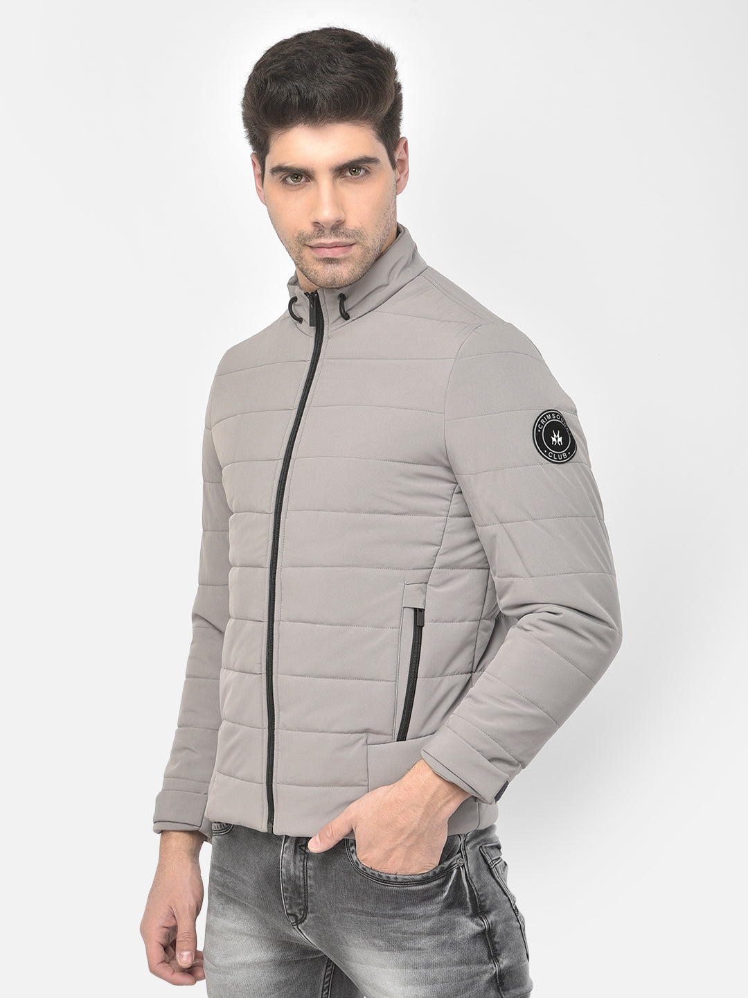 Grey Padded Jacket - Men Jacket