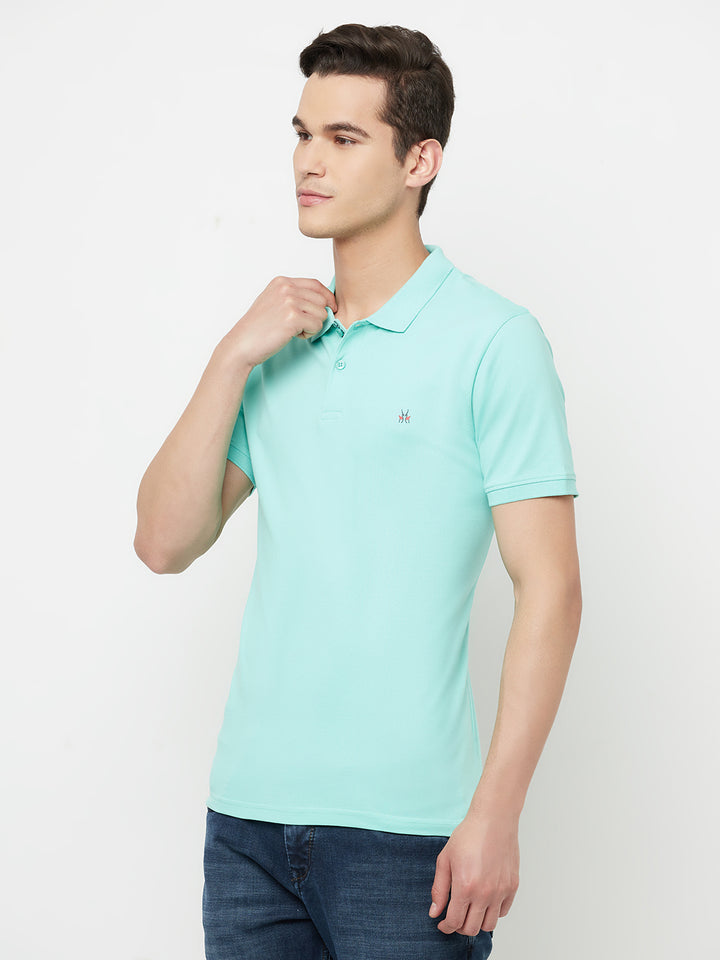 Mint Green Polo T-Shirt - Men T-Shirts
