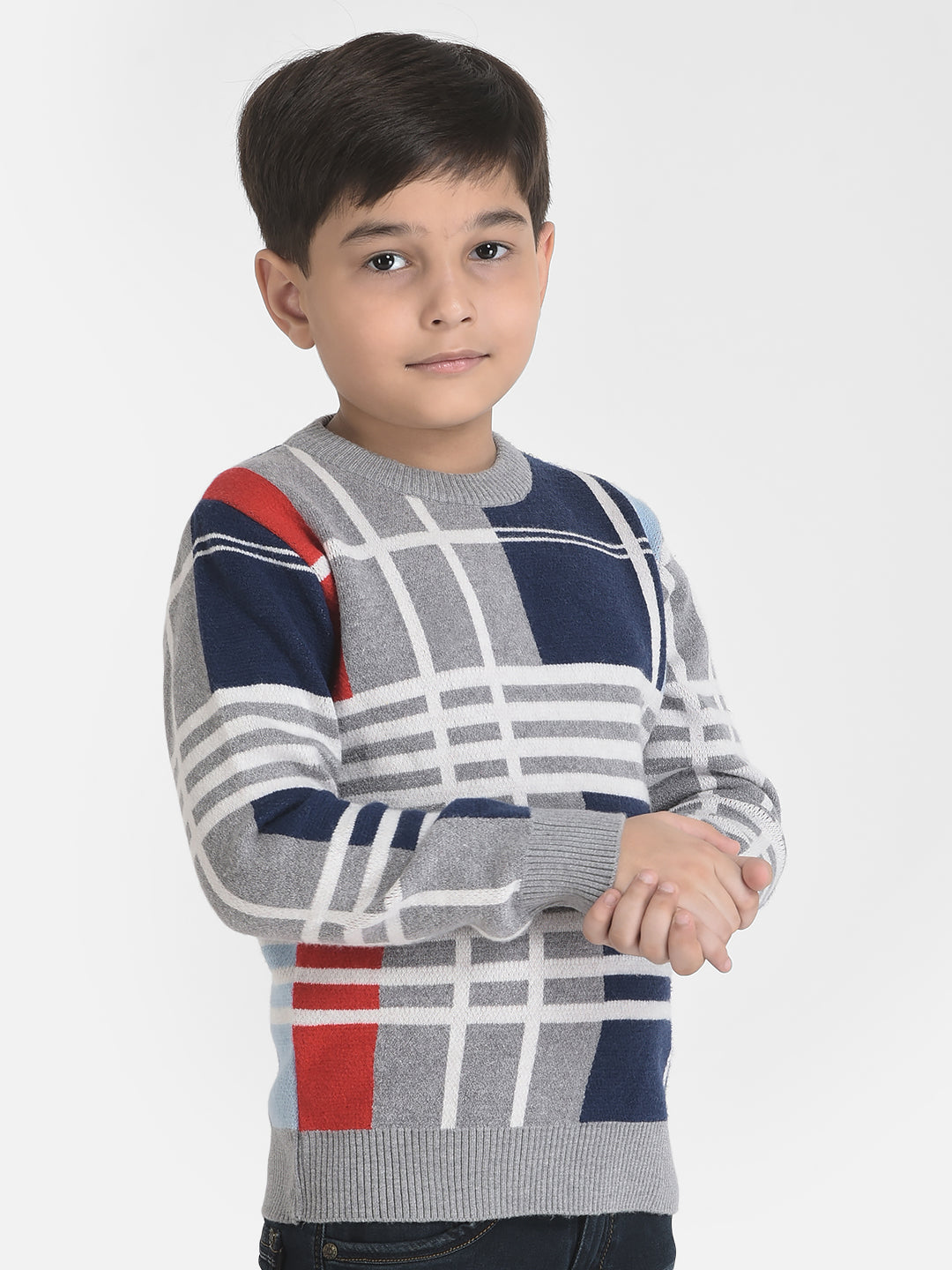 Multi-Coloured Abstract Sweater-Boys Sweaters-Crimsoune Club