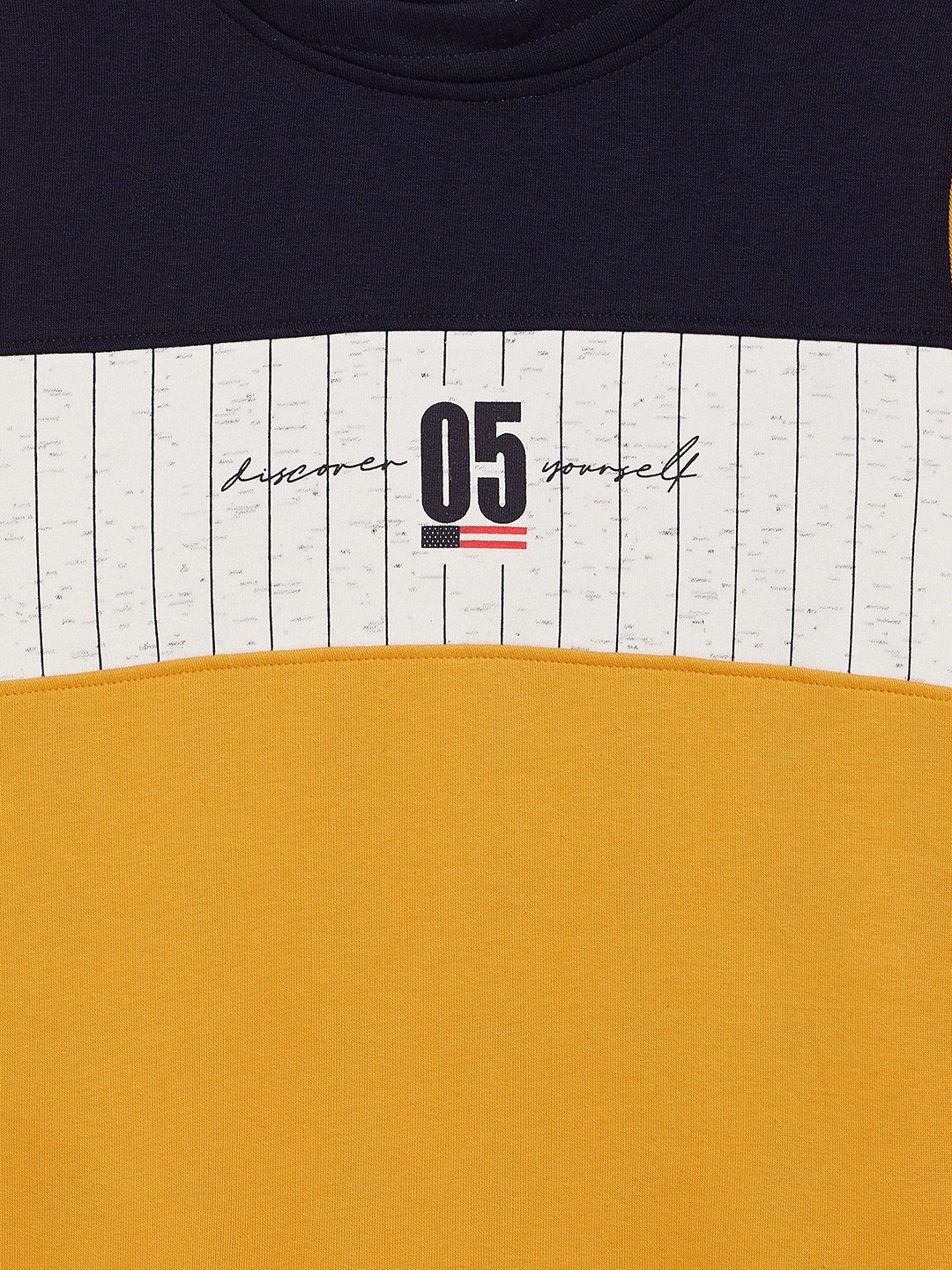 Yellow Colorblocked Sweatshirt - Boys Sweatshirts