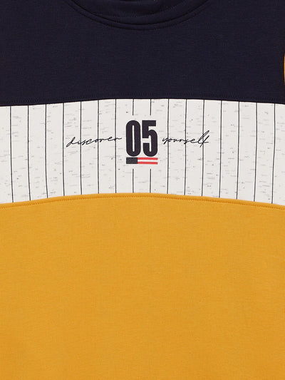 Yellow Colorblocked Sweatshirt - Boys Sweatshirts