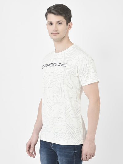  White Graphic Print T-Shirt