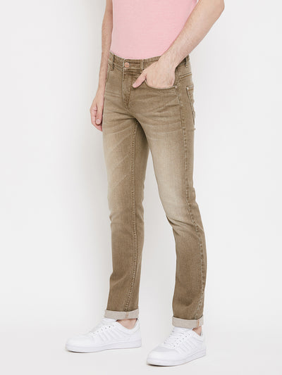 Khaki Slim Fit Jeans - Men Jeans