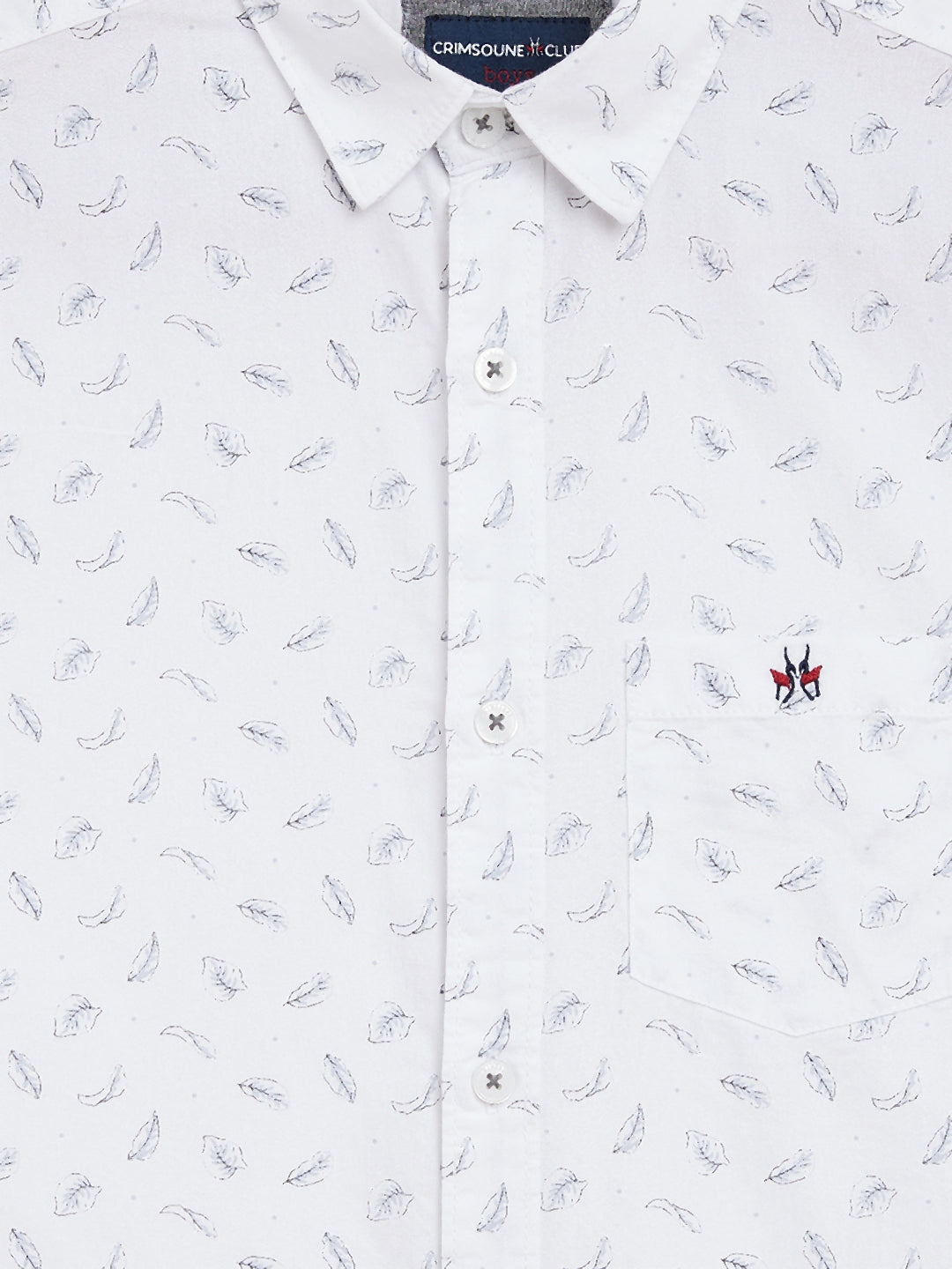 White Printed Slim Fit shirt - Boys Shirts