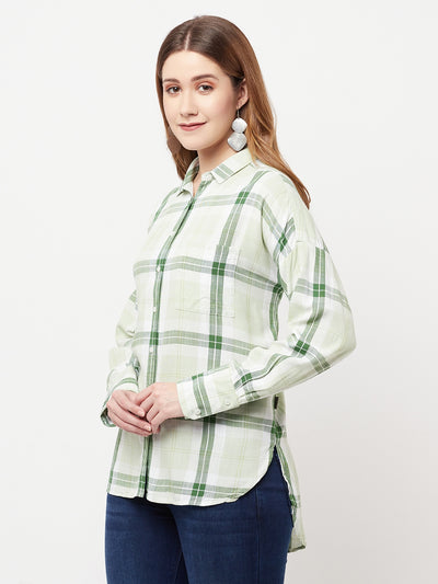 Green Checked Shirt - Women Shirts