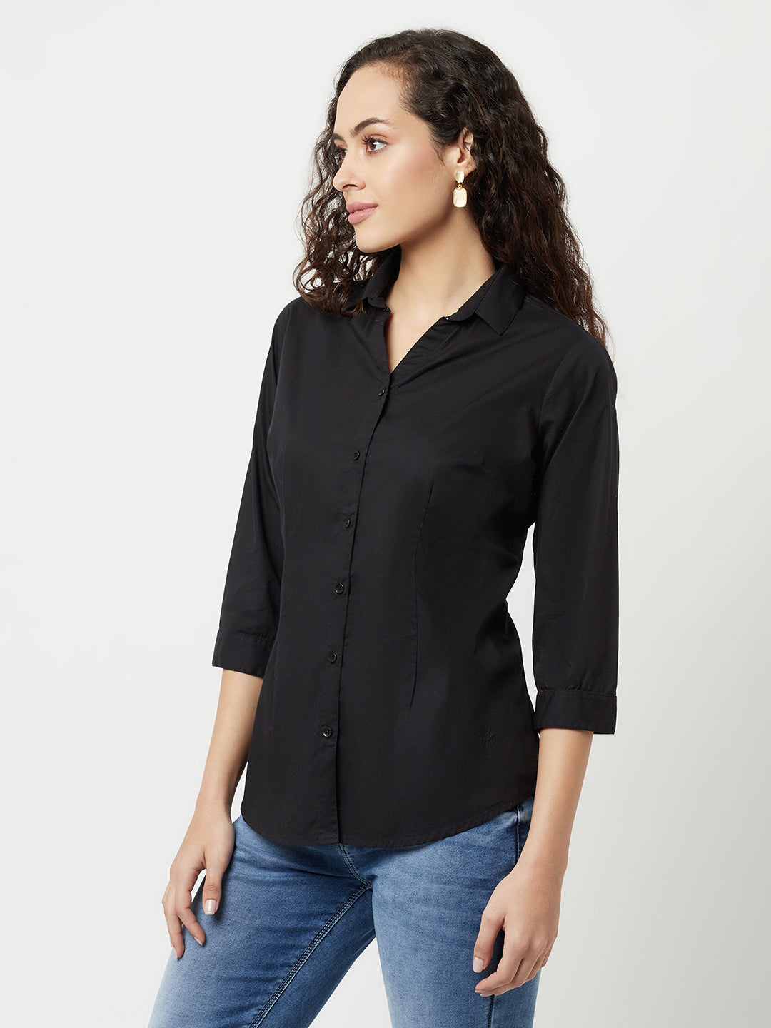 Black Shirt-Women Shirts-Crimsoune Club