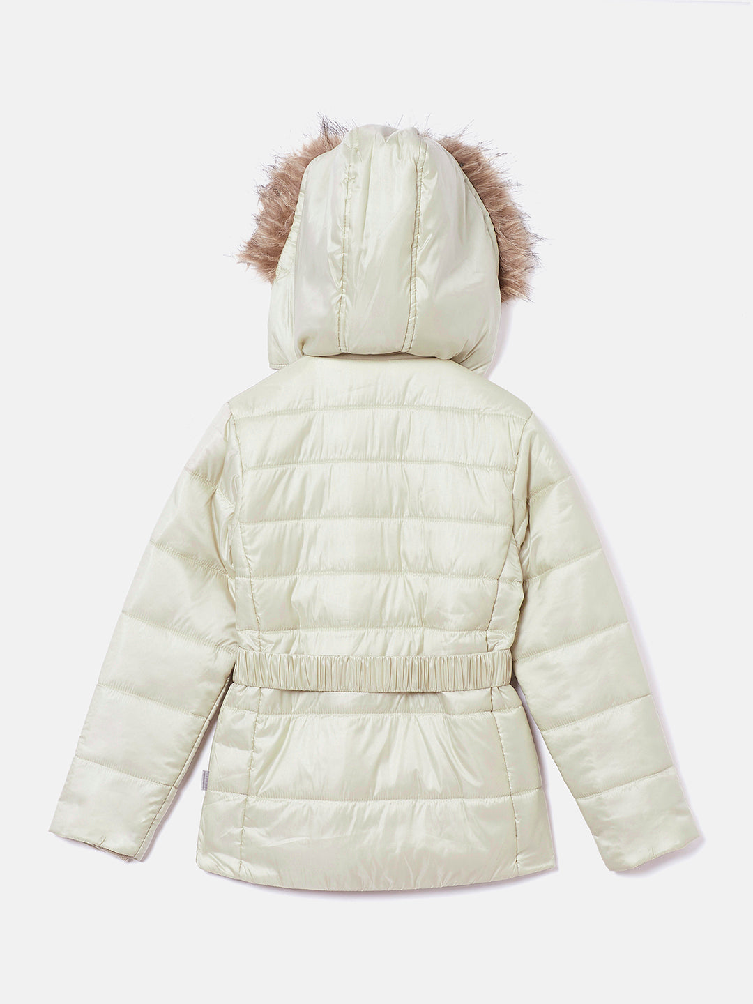 White Detachable Hood Jacket - Girls Jackets