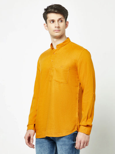  Mustard Shirt Style Kurta 