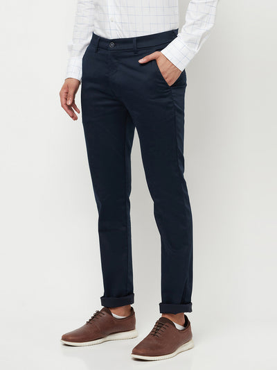 Navy Blue Trousers - Men Trousers