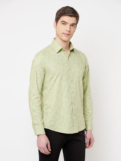 Green Floral Shirt - Men Shirts