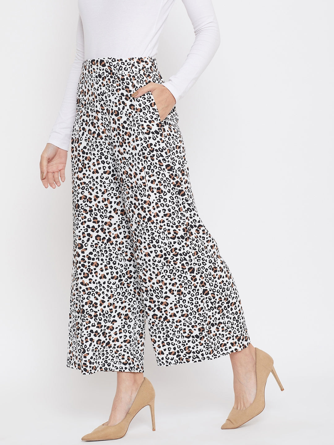 Printed Flared Pants - Women Trousers