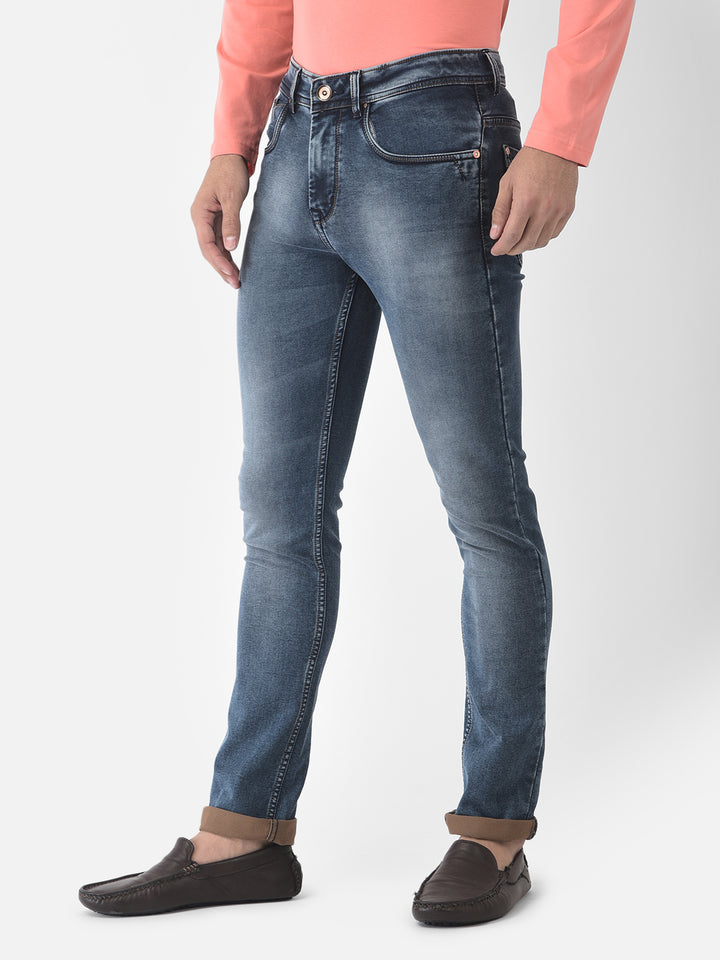 Blue Light Faded Jeans - Men Jeans