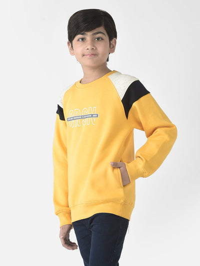  Yellow Brand-Typographic Sweatshirt 