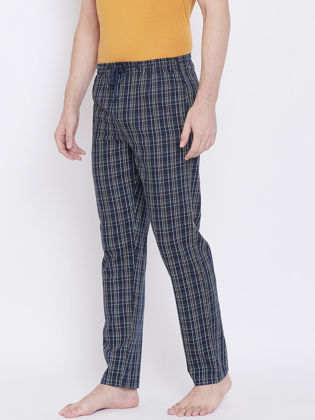 Checked Straight Lounge Pants - Men Lounge Pants