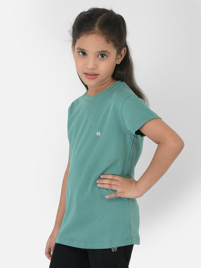 Green Round Neck T-Shirt - Girls T-Shirts