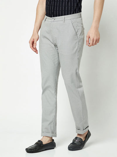  Grey Mini Checked Trousers