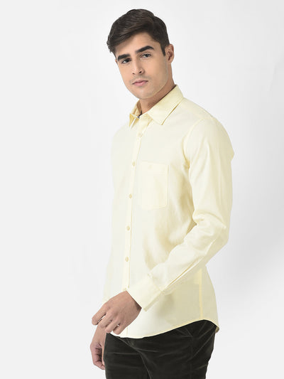  Lime Yellow Shirt in Pure Cotton