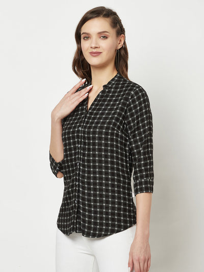  Black Dot-Checked Shirt 