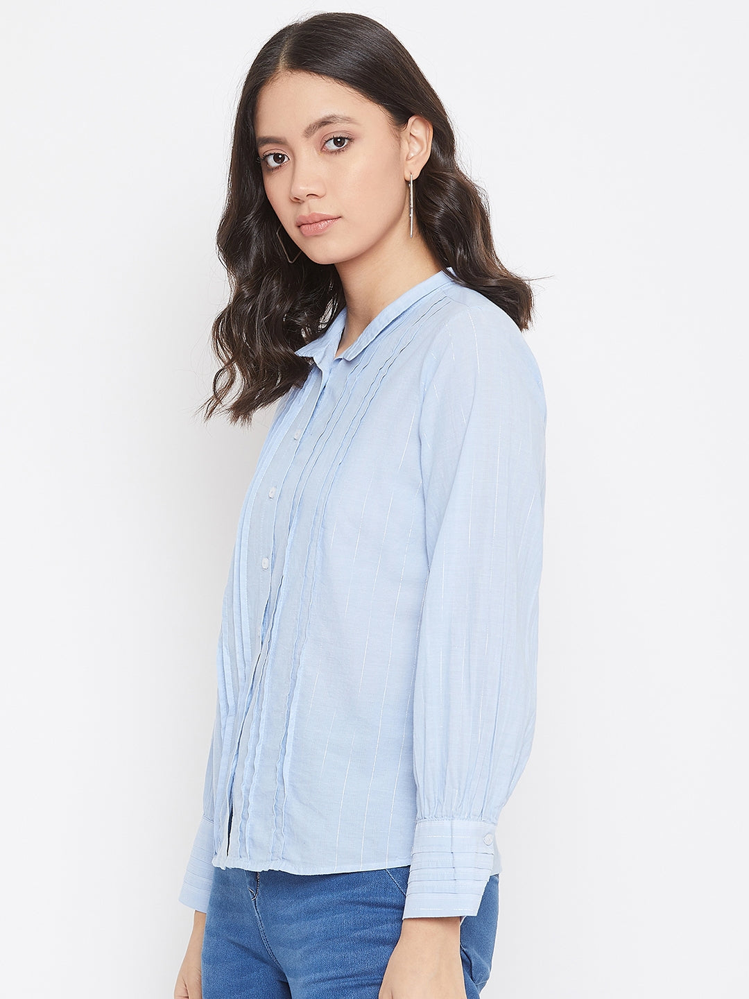 Full Sleeves V Neck Slim Fit shirt - Women Shirts