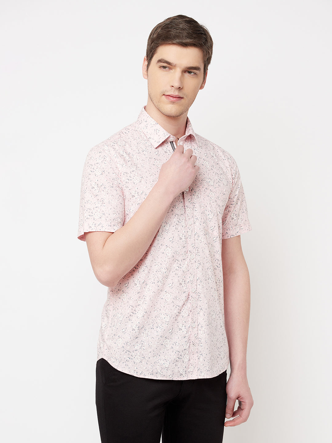 Pink Floral Shirt - Men Shirts