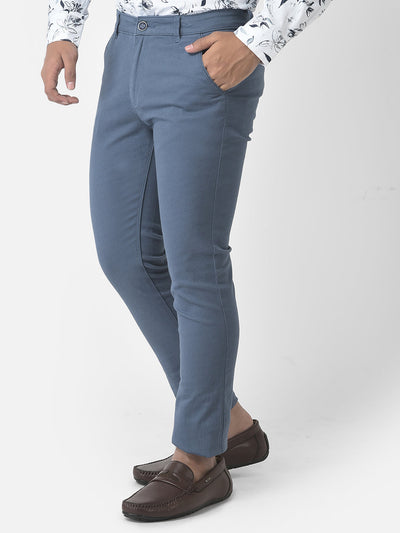   Blue Textrued Trousers