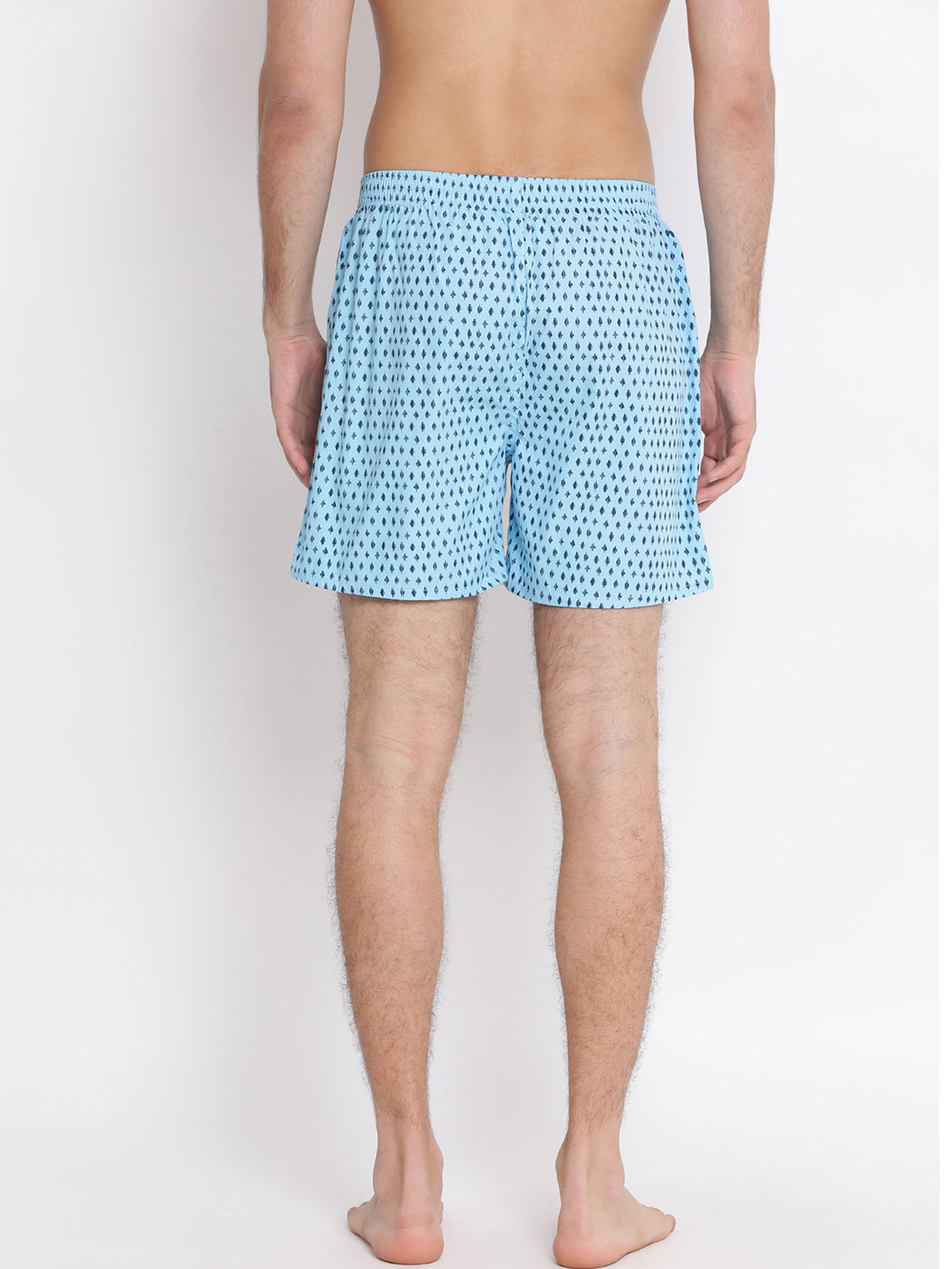 Blue Printed Boxer - Men Boxers