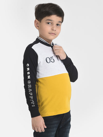 Colour-Blocked Long Sleeved T-Shirt-Boys T-Shirts-Crimsoune Club