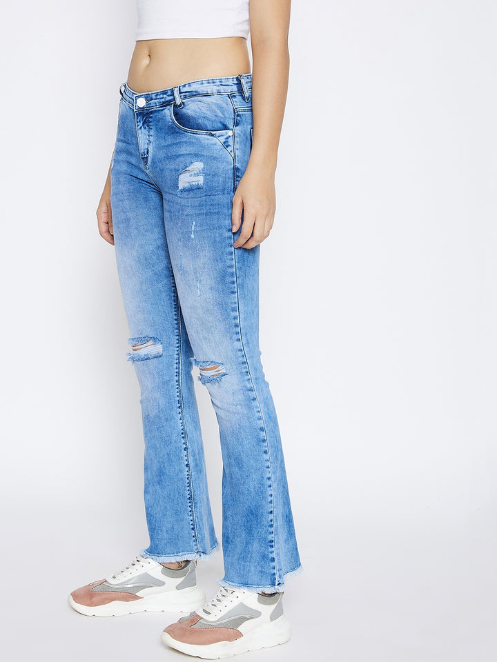 Blue Bootcut Jeans - Women Jeans