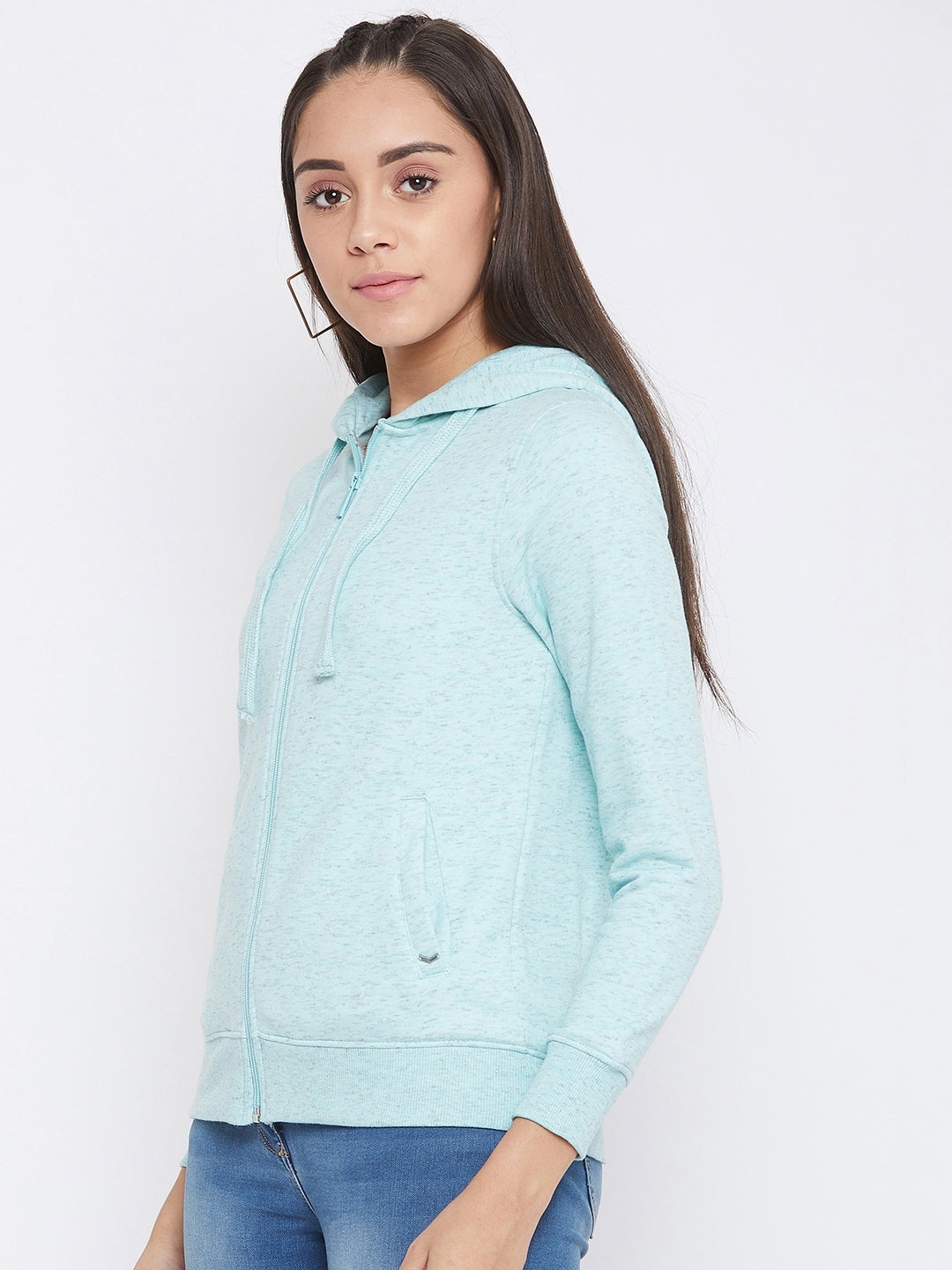 Green Hooded Sweatshirt - Women Sweatshirts