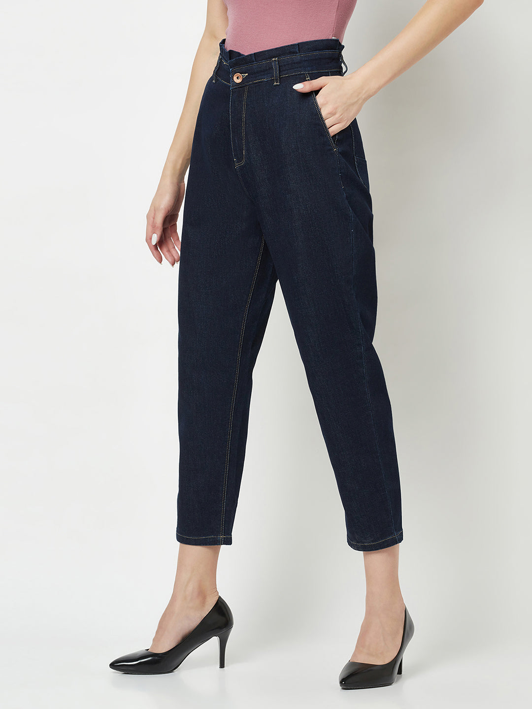 Blue Narrow-Fit Culottes