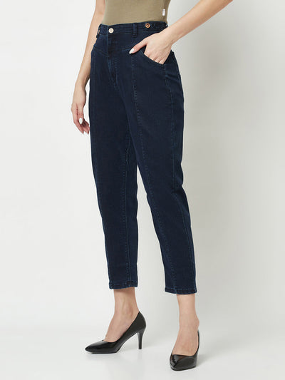 Blue High-Waisted Culottes 