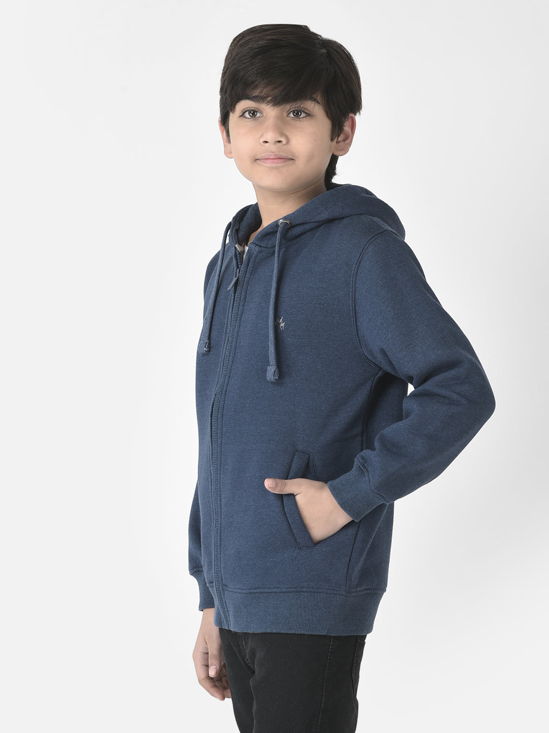  Dusty Blue Zipper Sweatshirt