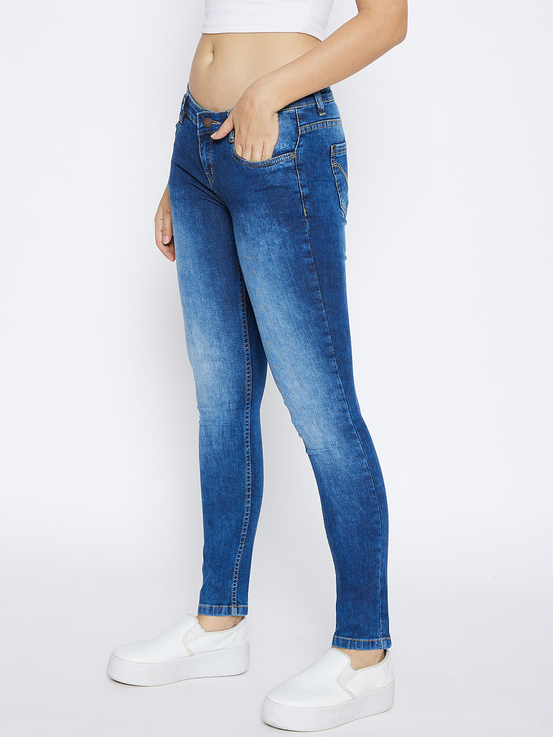 Blue Super Skinny Fit Jeans - Women Jeans