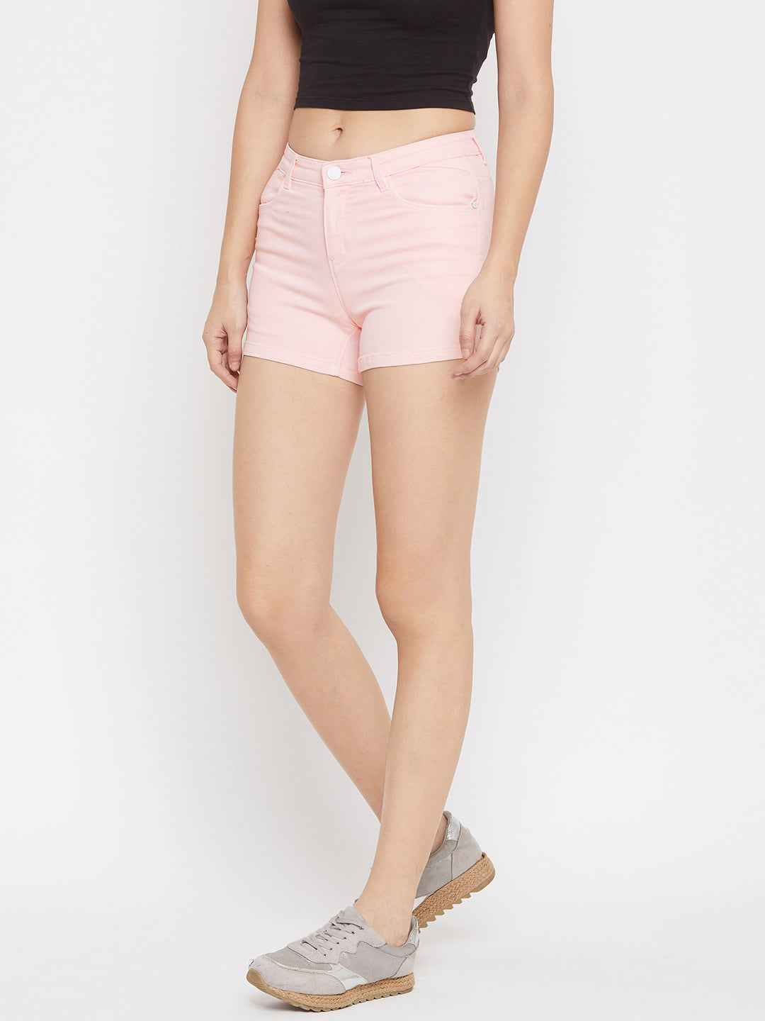 Pink Denim Shorts