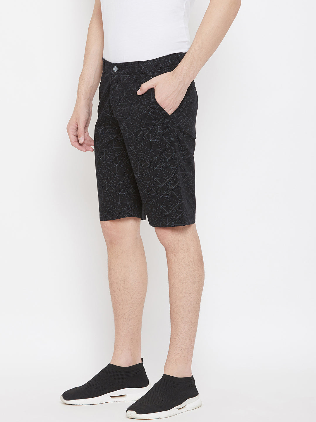 Black Printed shorts - Men Shorts