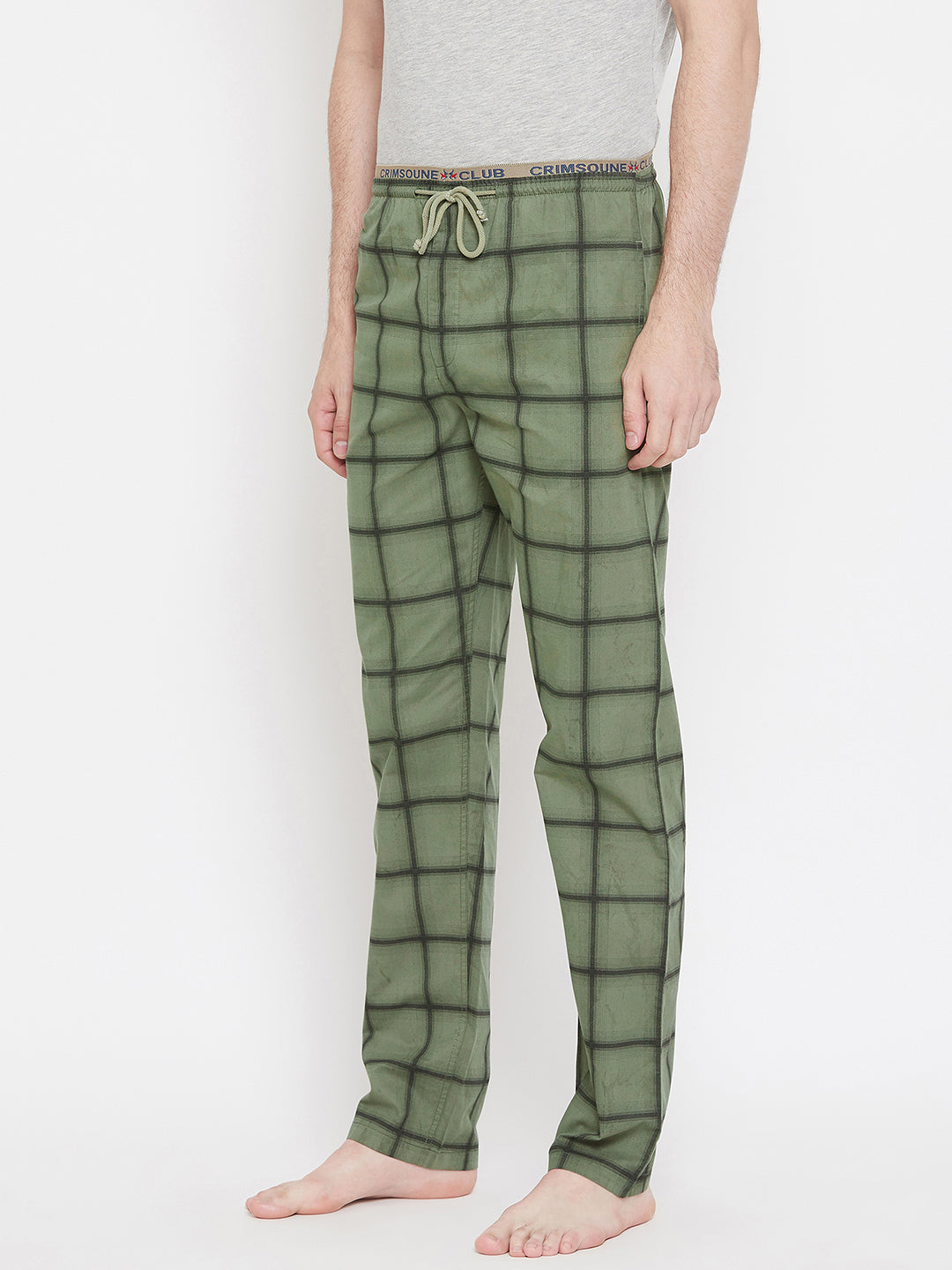 Checked Cotton Lounge Pants - Men Lounge Pants