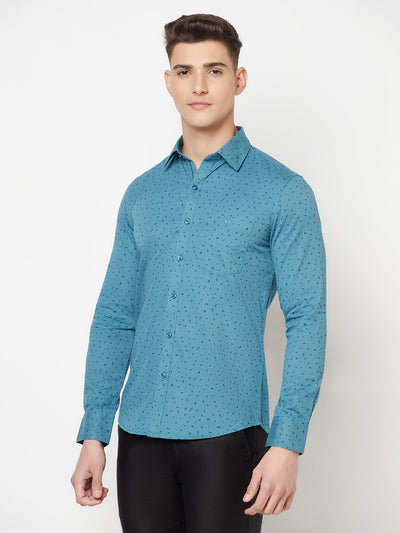 Blue Floral Shirt - Men Shirts