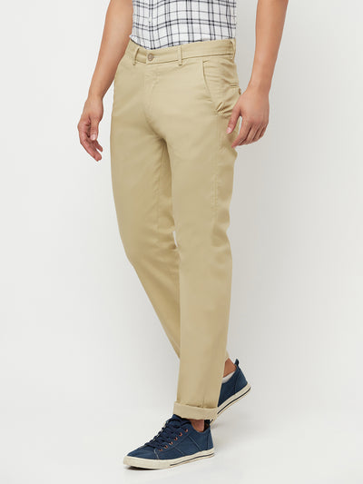 Beige Trousers - Men Trousers