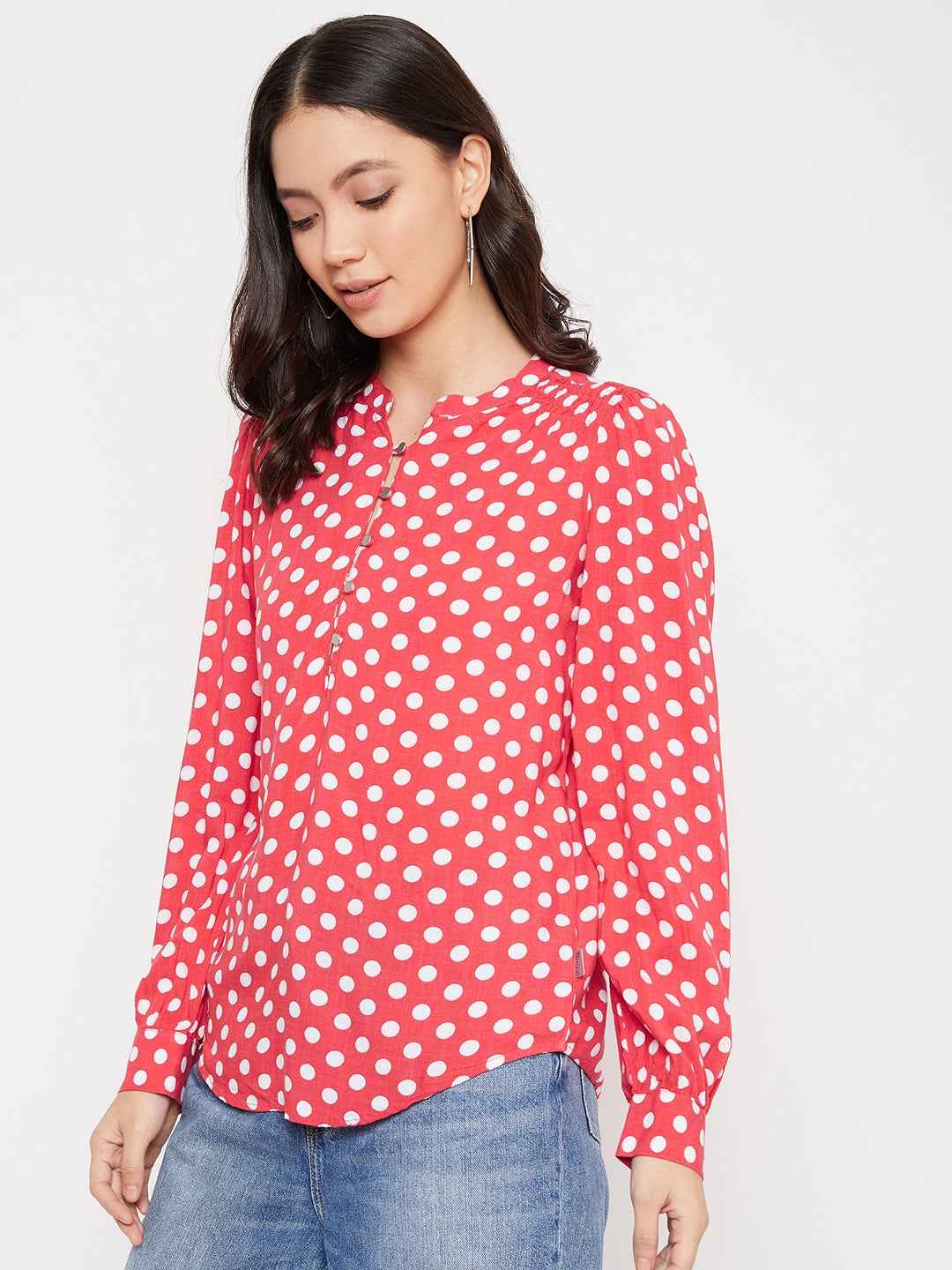 Red Polka Dots Top