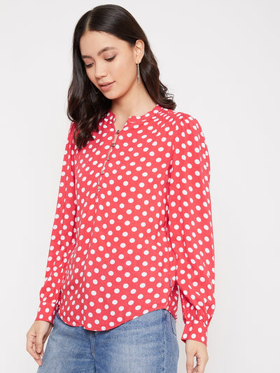 Red Polka Dots Top - Women Tops